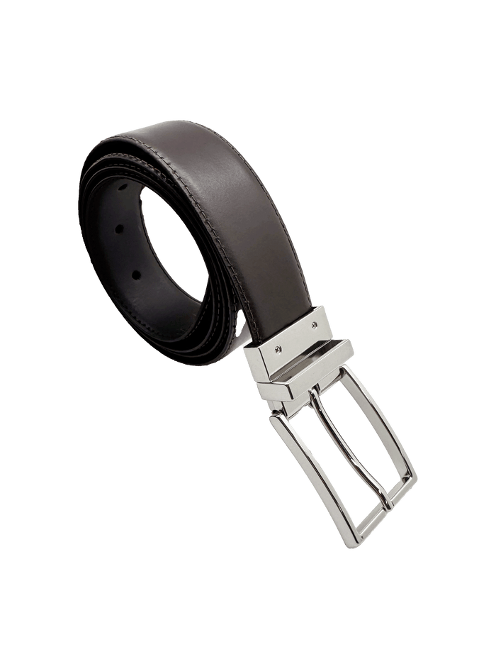 Brown Black Reversible Belt