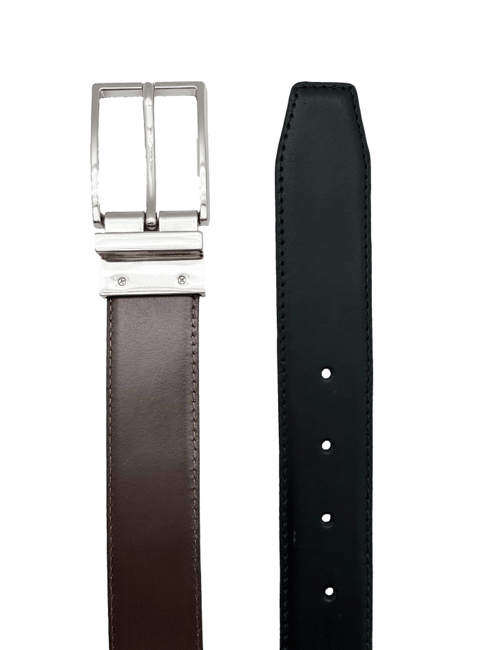 Brown Black Reversible Belt
