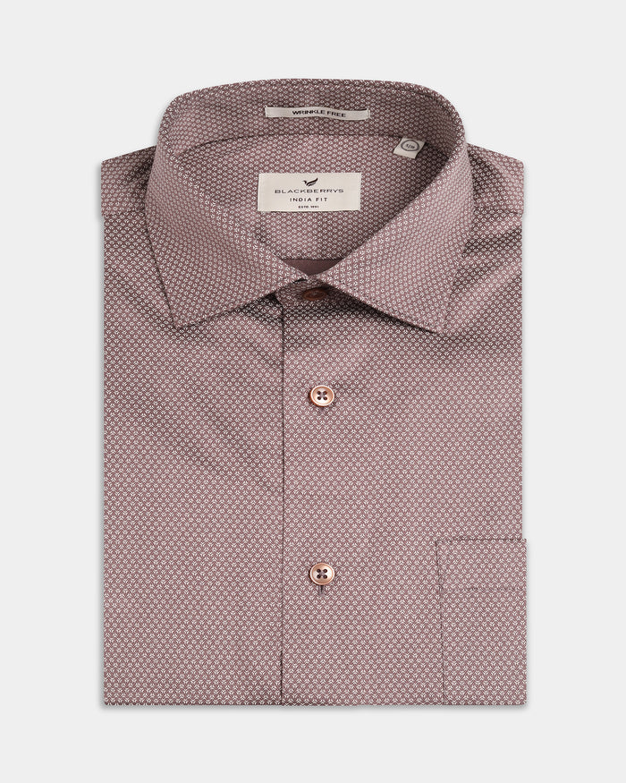 Brown Printed Shirt - Fridge