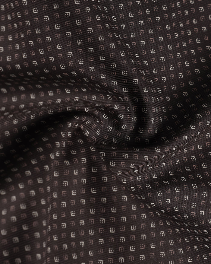 Brown Staples Print Formal Shirts - Eagle