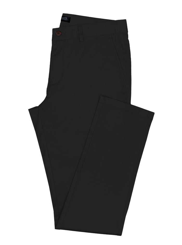 Brunswick 120 Black Cotton Stretch Chino