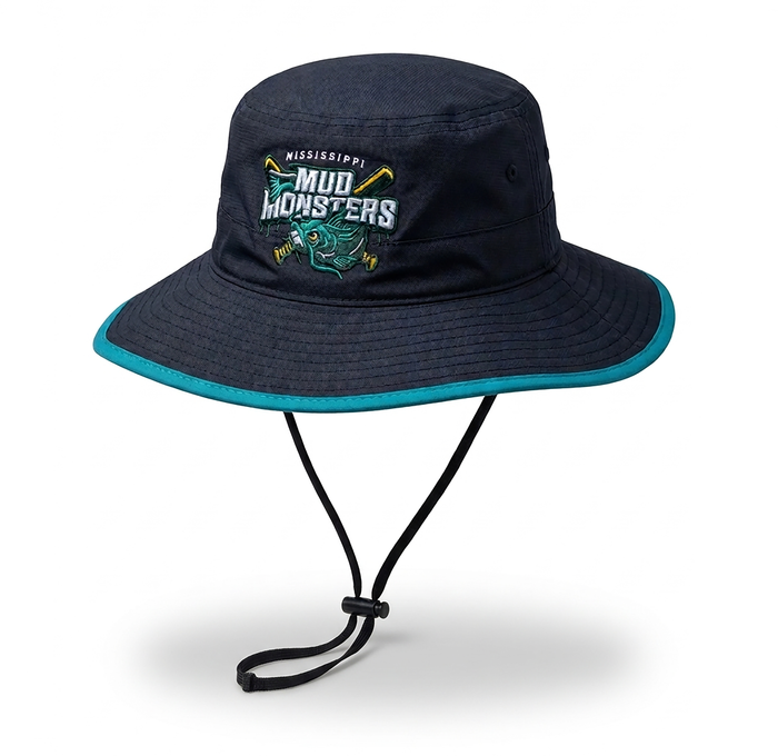 Bucket Hat - Black w/ Teal