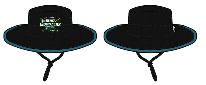 Bucket Hat - Black w/ Teal