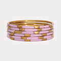 Budha girl veda bangles lilac and gold