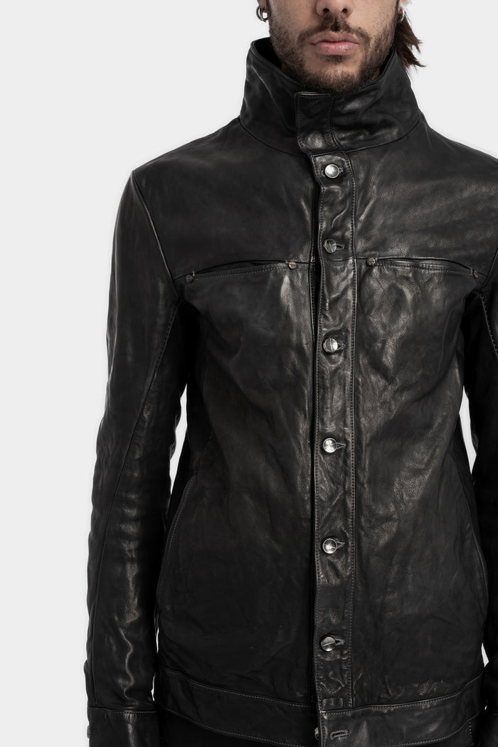 Incarnation | Scar stitch horse leather moto jacket