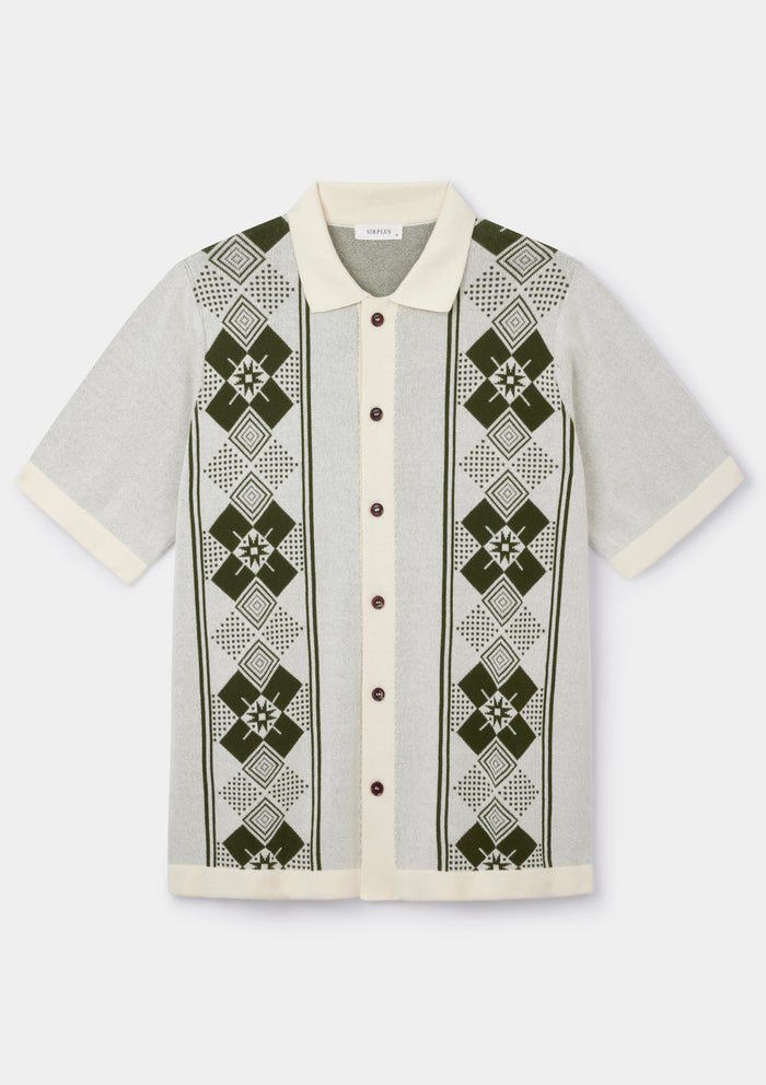 Cactus Green Cotton Knit Polo, Polo Shirt - SIRPLUS