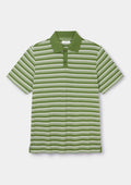 Cactus Green Stripe Tennis Polo, Polo Shirt - SIRPLUS