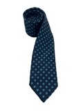 Canal Navy Aqua Rosette Tie
