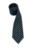 Canal Navy Orange Rosette Tie