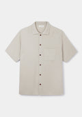 Chalk Cotton Knit Polo, Polo Shirt - SIRPLUS