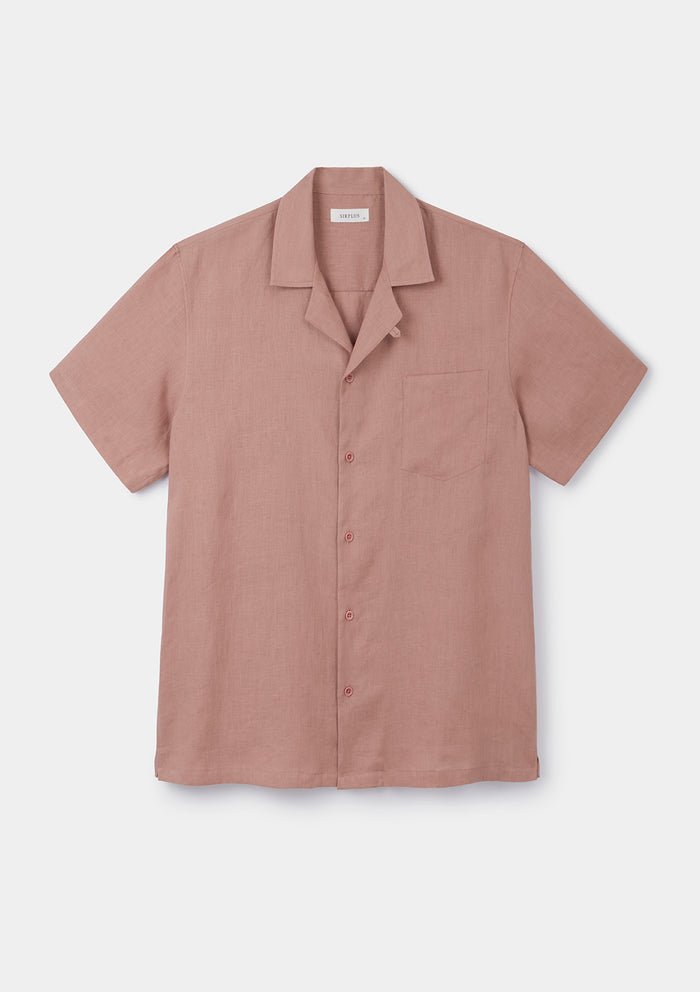 Chalk Pink Linen Cuban Shirt, Cuban Shirt - SIRPLUS