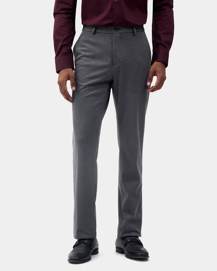 CLEAN FRONT SLIM COMFORT SOLID TROUSER