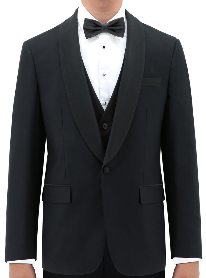 Charles 5ZS Black Shawl Lapel Comfort Stretch Dinner Jacket