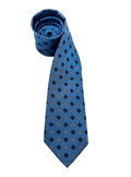 Chelsea Blue Quatrefoil Silk Tie