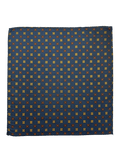 Chelsea Orange Quatrefoil Silk Pocket Square