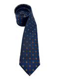 Chelsea Orange Quatrefoil Silk Tie