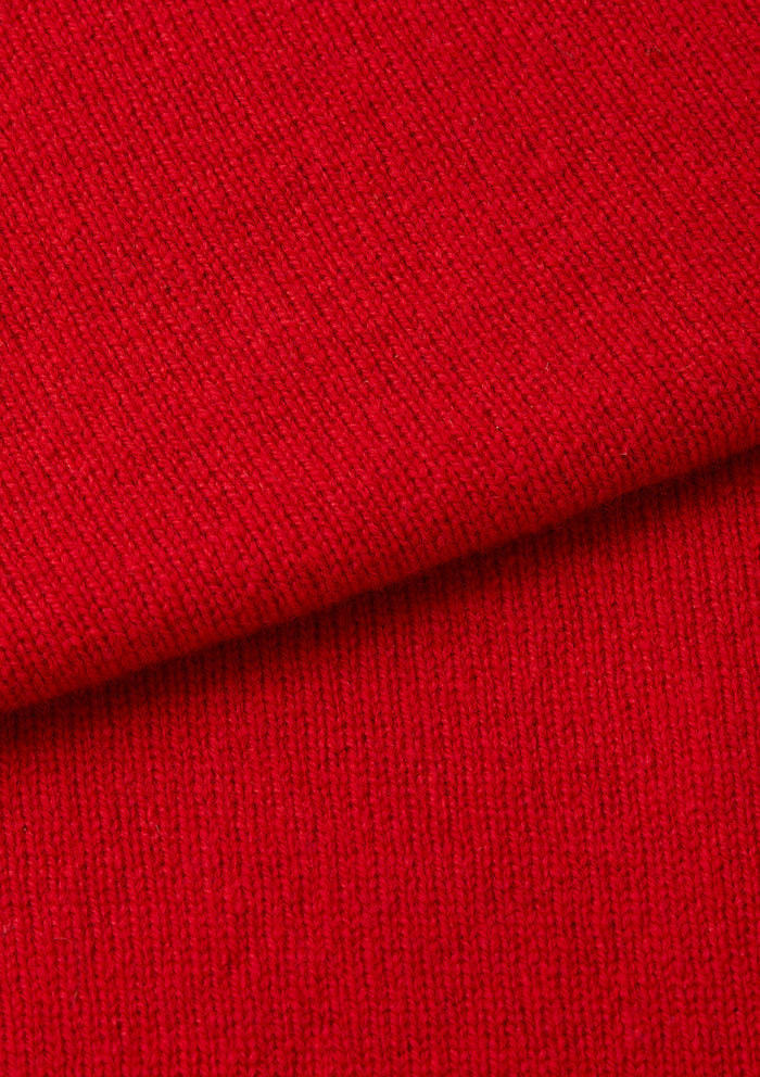 Chilli Red Lambswool Crew Neck Jumper, Crew Neck Jumper - SIRPLUS