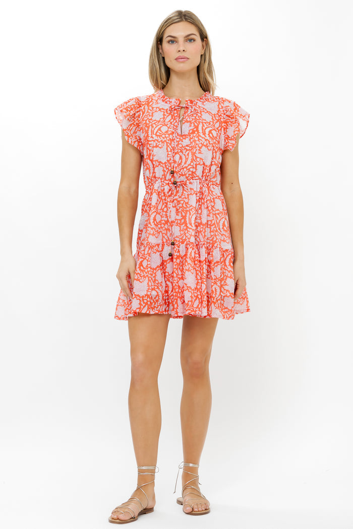 Cinched Flirty Short- Ivy Orange