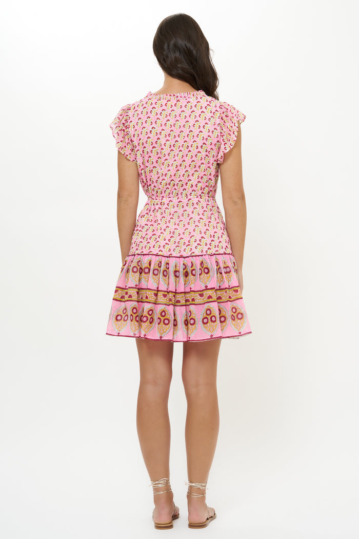 Cinched Flirty Short- Riad Rhubarb