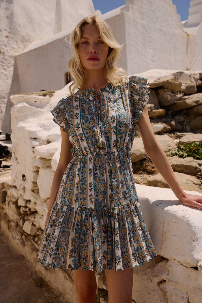 Cinched Flirty Short- Taj Blue