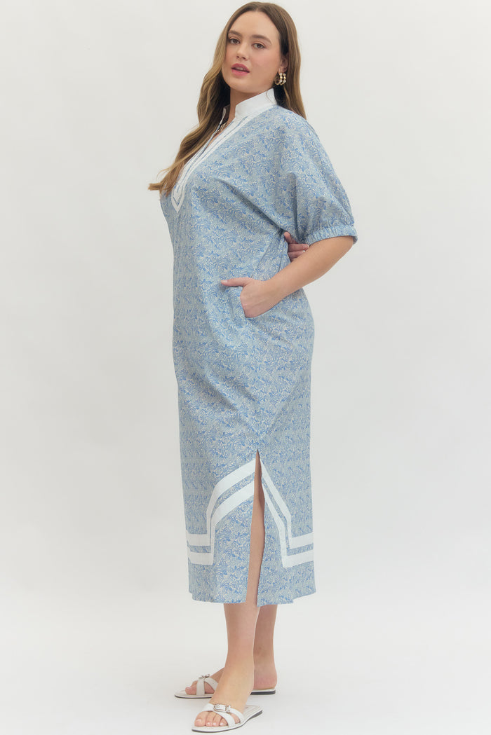 women's plus size entro midi dress