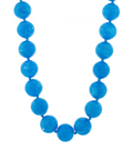 cobalt blue chunky beaded necklace