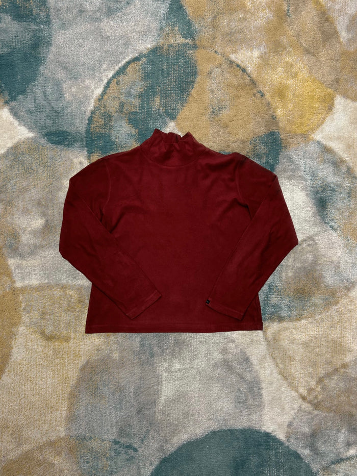 Columbia Burgundy Fleece Turtleneck