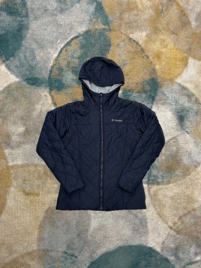 Columbia Dark Blue Puffer Jacket with Fleece Interior