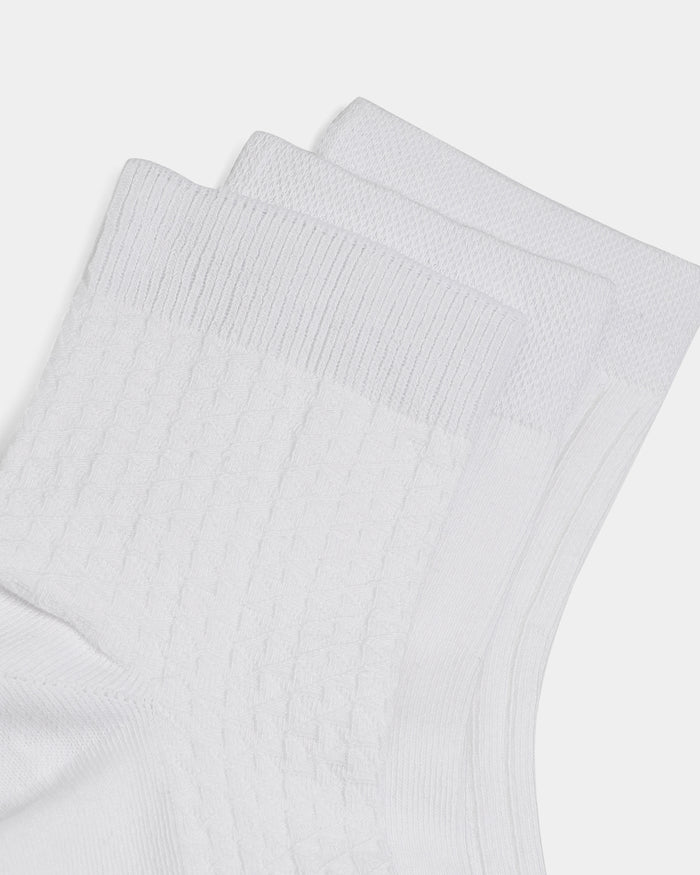 Combed Cotton Ankle Length Socks Pack of 3 - Bago