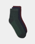 Combed Cotton Ankle Length Socks Pack of 3 - Bello
