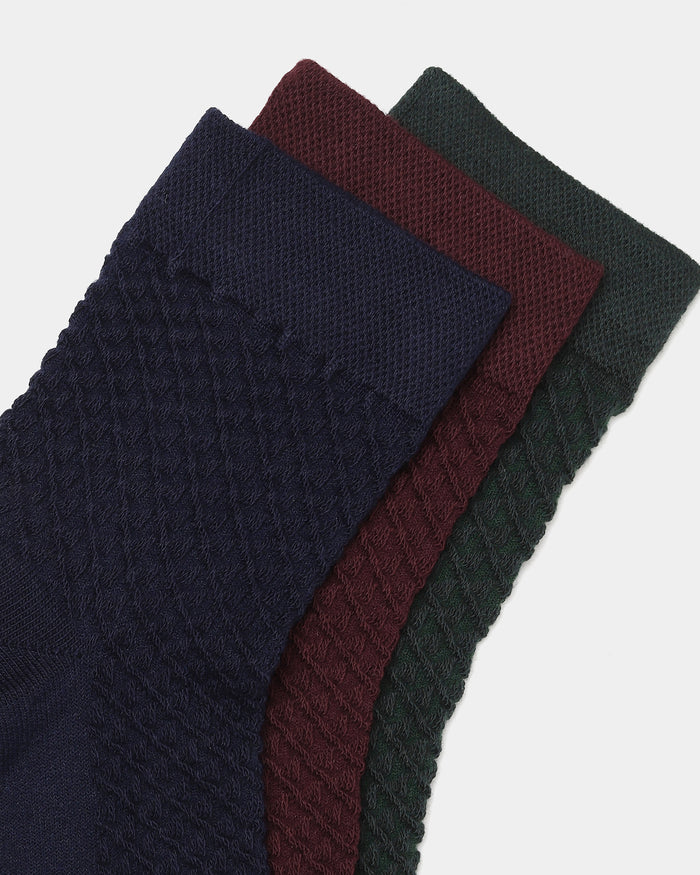 Combed Cotton Ankle Length Socks Pack of 3 - Bello