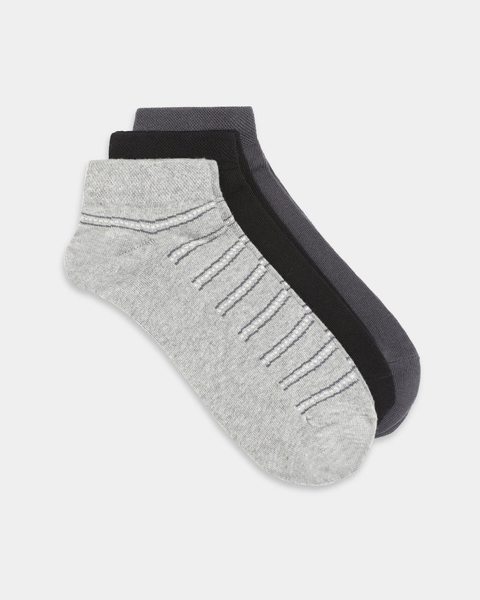 Combed Cotton Ankle Length Socks Pack of 3 - Blida