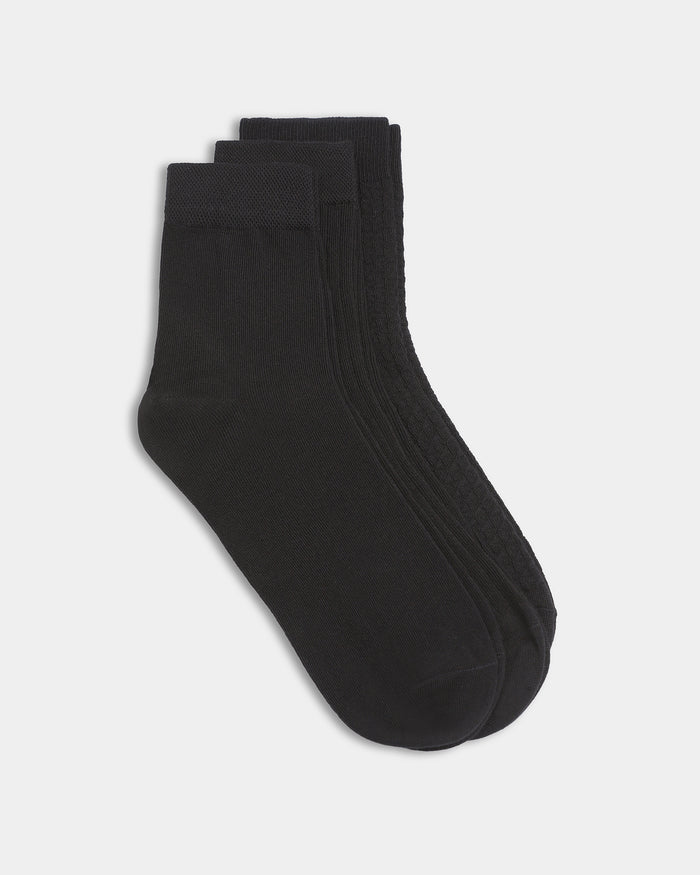 Combed Cotton Ankle Length Socks Pack of 3 - Bogra