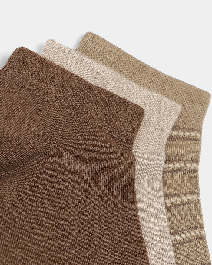 Combed Cotton Ankle Length Socks Pack of 3 - Burgos