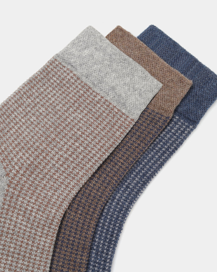 Combed Cotton Ankle Length Socks Pack of 3 - High Blyn