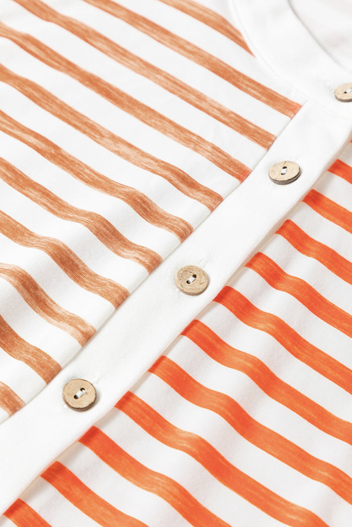 Combinaison sur-dimensionnée à rayures orange *