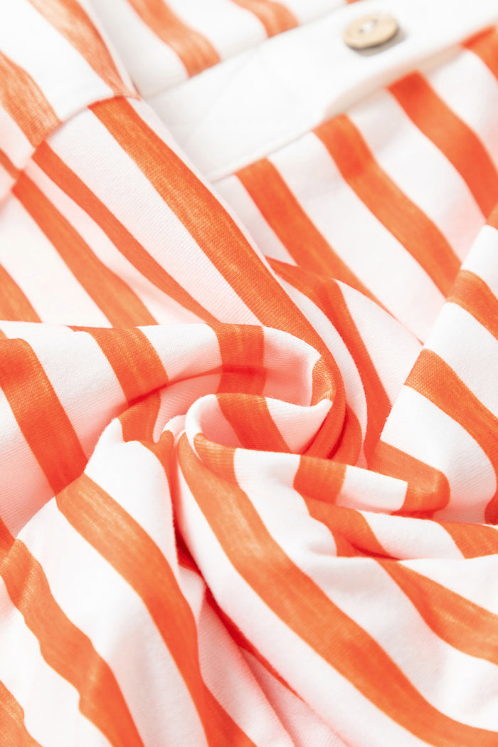 Combinaison sur-dimensionnée à rayures orange *