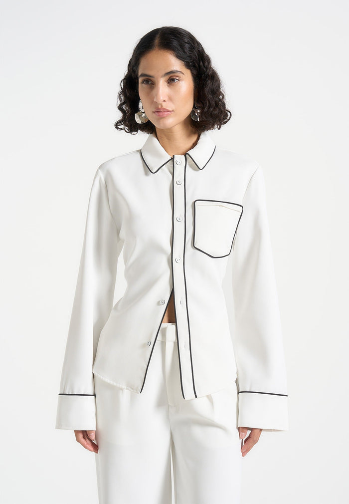 contrast-piped-backless-tie-shirt-white-black