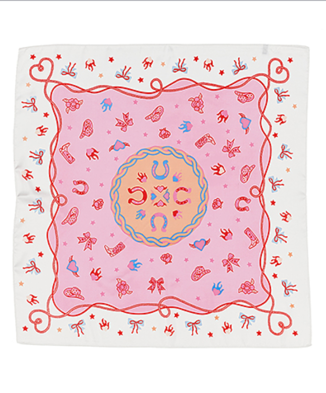 Cowgirl Pink Bandana Scarf Necklace