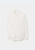 Cream Cotton Cashmere Grandad Shirt, Grandad Shirt - SIRPLUS