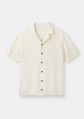 Cream Herringbone Knit Polo, Polo Shirts - SIRPLUS