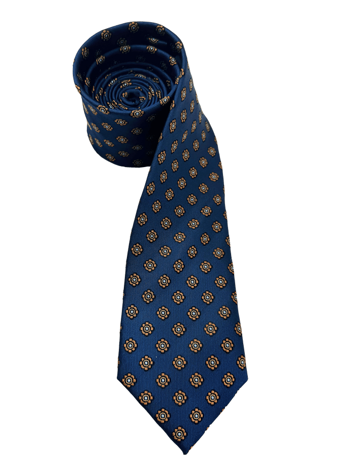 Crosby Blue Rosette Silk Tie