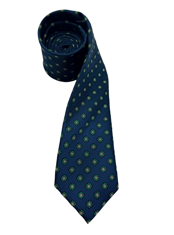 Crosby Navy Rosette Silk Tie