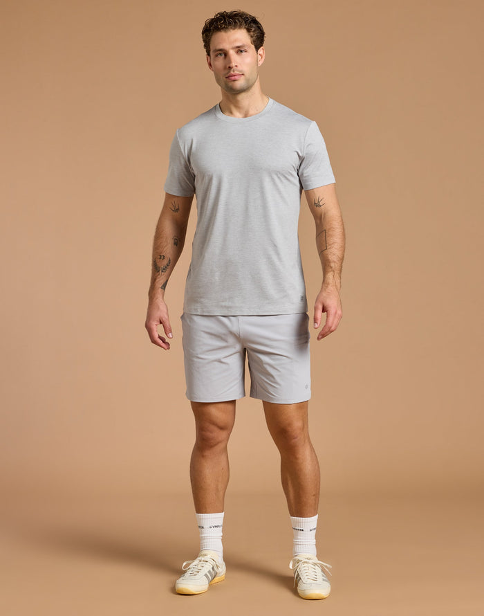 Daily Tee in Stone Grey Marl