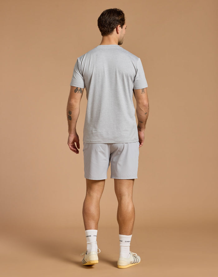 Daily Tee in Stone Grey Marl