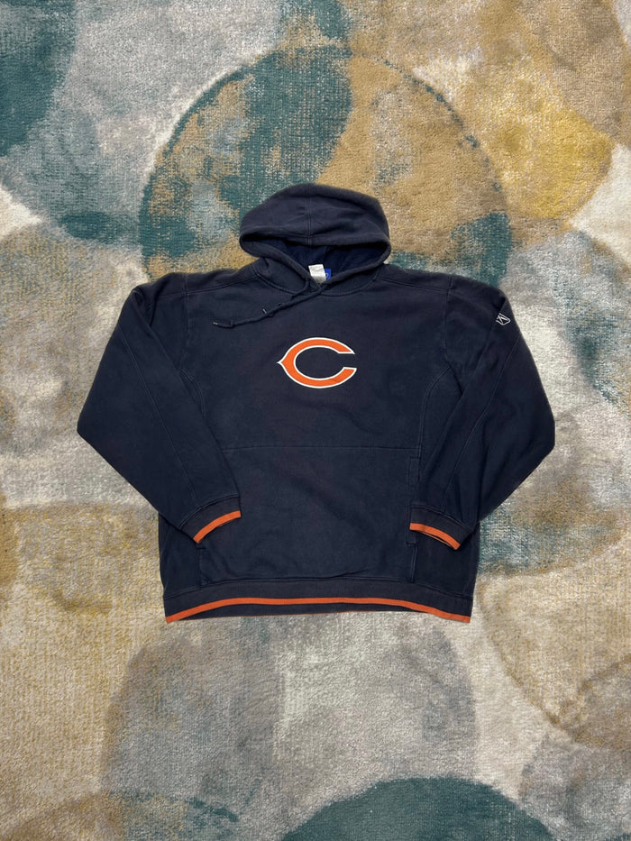 Dark Blue and Orange Heavy Cotton Hoodie