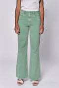 green wide leg jeans Fiona