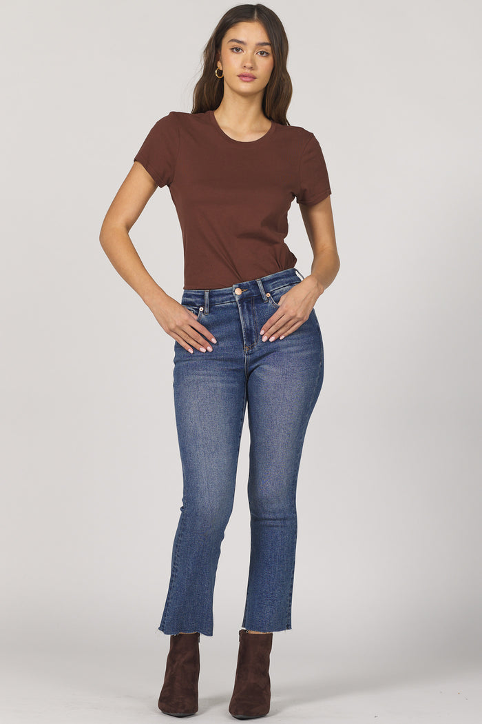 cropped flare Jeanne raw hem dear John denim
