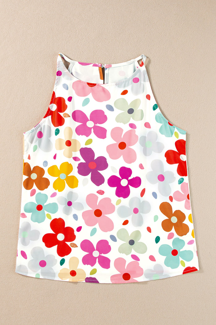 Débardeur blanc à imprimé floral *-A WOMAN WE LOVE