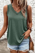Débardeur côtelé vert brume *-A WOMAN WE LOVE
